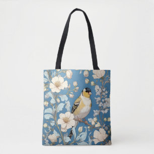 Tote Bag Chardonneret jaune inspiré de William Morris