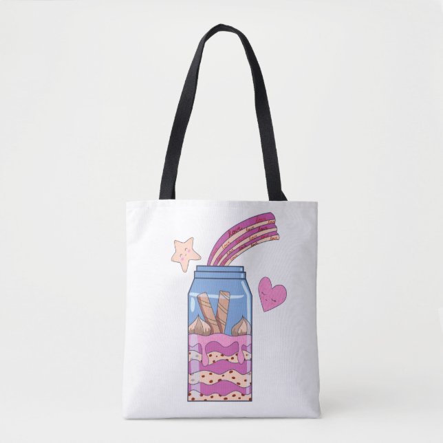 Tote Bag Charger batterie contre pot d'amour | Kawaii (Devant)