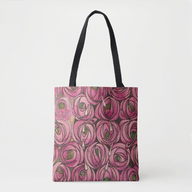 Tote Bag Charles Rennie Mackintosh - Roses (Devant)