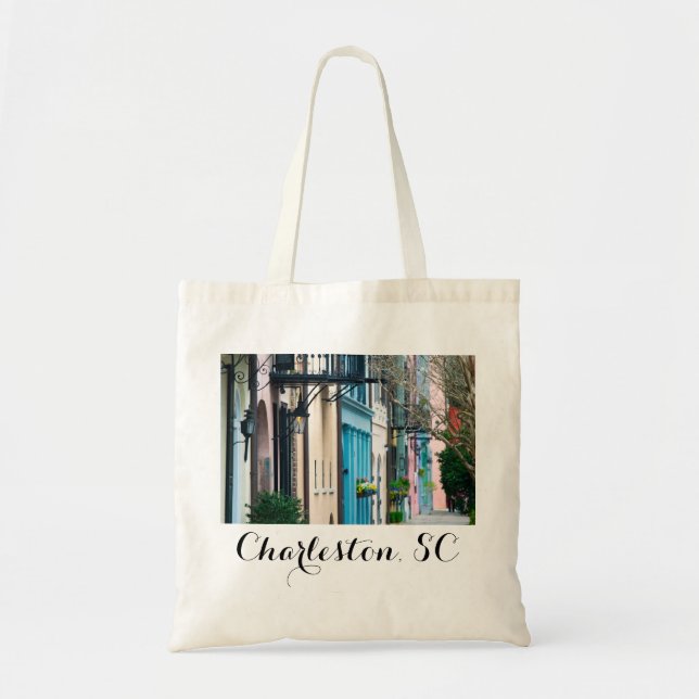 Tote Bag Charleston Caroline du Sud Maisons de Rainbow Row  (Devant)