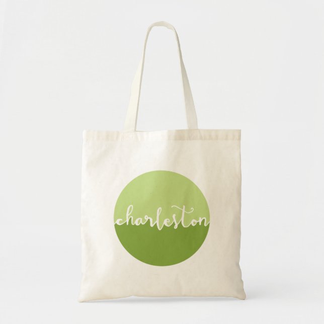 Tote Bag Charleston, cercle vert Ombre de Sc | (Devant)