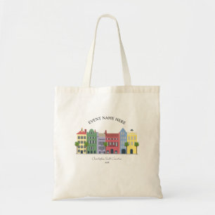 Tote Bag Charleston Rainbow Row