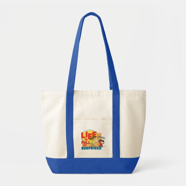 Tote Bag Charlie Brown & Lucy - La vie est pleine de surpri (Devant)
