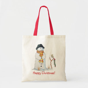 Tote Bag Charmant bonhomme de neige avec réserve de Noël da
