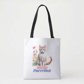 Tote Bag Charmant chat "Absolument Purfait"