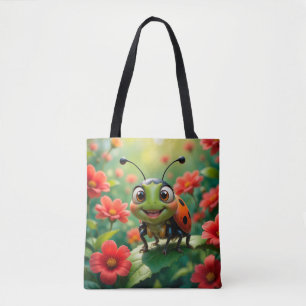 Tote Bag 🐞 Charme de jardin coccinelle mignonne Nature fan