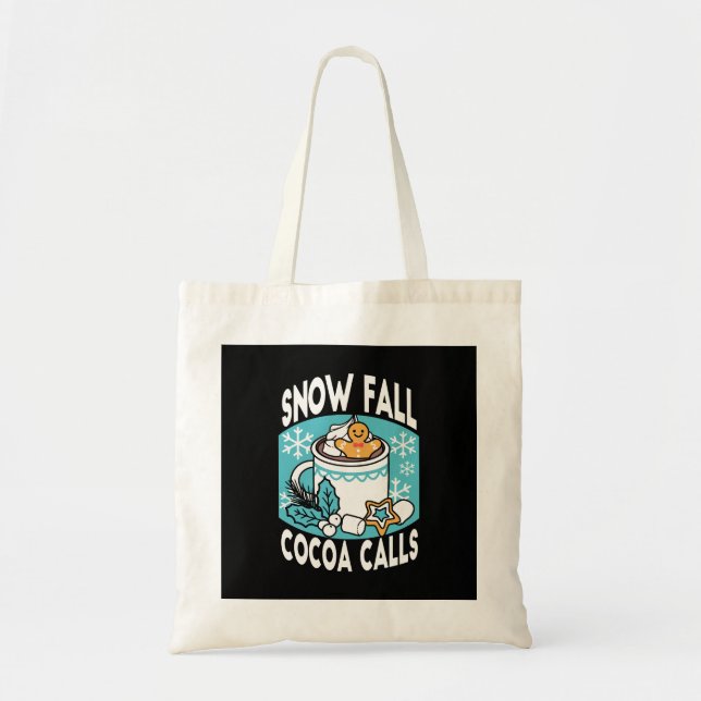 Tote Bag Charme d'hiver et cacao chaud - Appels de cacao d' (Devant)