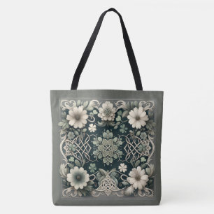 Tote Bag Charme Floral Trèfle Celtique
