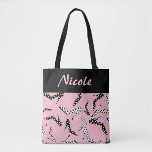 Tote Bag Charme rose à talon élevé