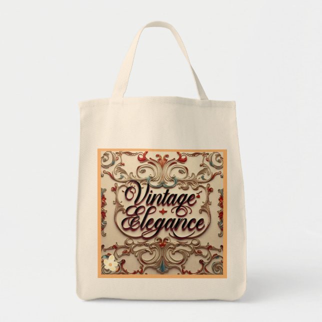 Tote Bag "Charme Vintage élégant" (Devant)
