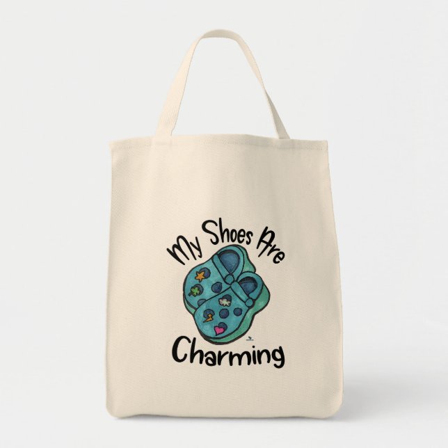 Tote Bag Charming Chaussures de dessin collectif Motto Desi (Devant)
