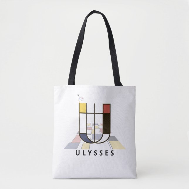 Tote Bag Charming Neoplasticism Style Monogramme. Lettre U (Devant)