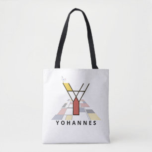 Tote Bag Charming Neoplasticism Style Monogramme. Lettre Y