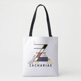 Tote Bag Charming Neoplasticism Style Monogramme. Lettre Z
