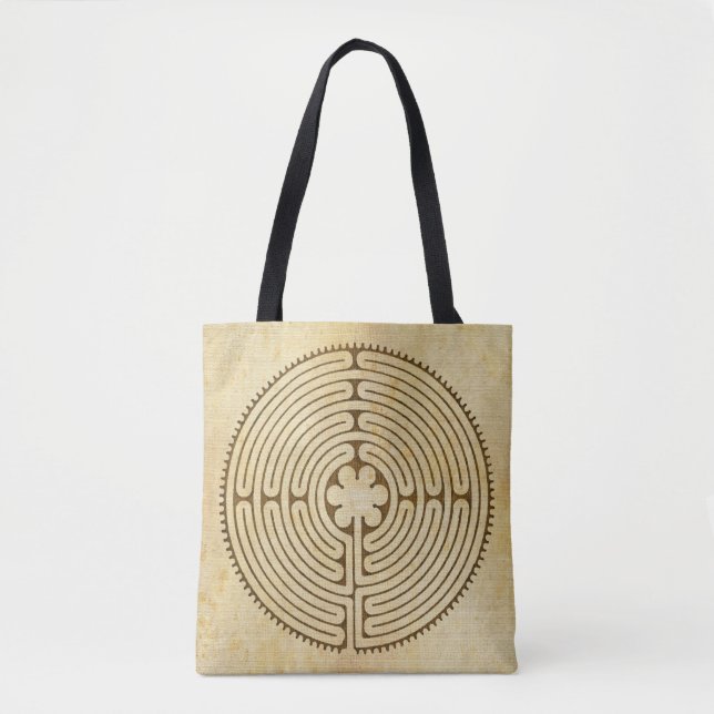 Tote Bag Chartres Labyrinthe style antique 1 + vos idées (Devant)