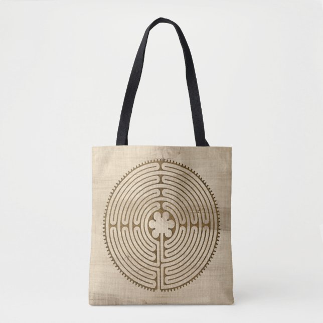 Tote Bag Chartres Labyrinthe style antique + vos idées (Devant)