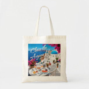 Tote Bag Chase The Aegean Life Santorini Dômes Bleus