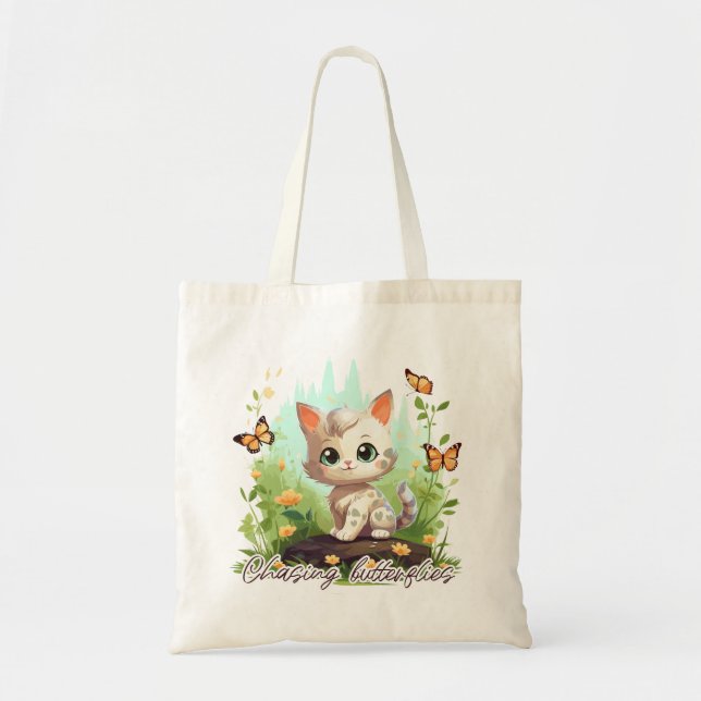 Tote Bag Chasing butterflies (Devant)