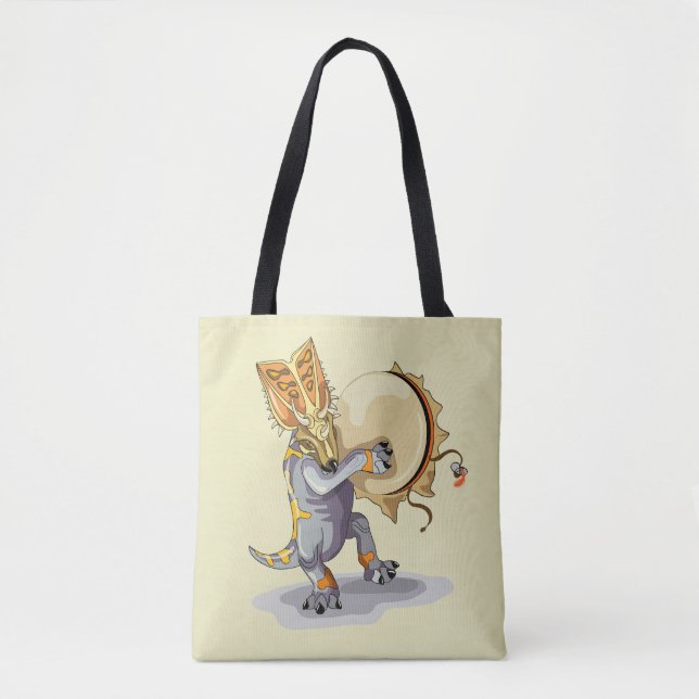 Tote Bag Chasmosaurus Dansant Un Rituel De Shaman (Devant)