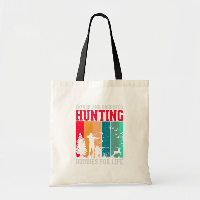 Tote Bag Chasse aux cerfs père et fille (Devant)