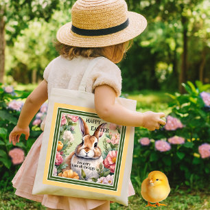 Tote Bag Chasse aux oeufs de lapin de Pâques