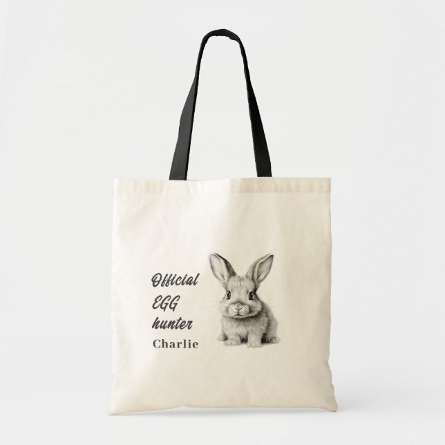 Tote Bag Chasse aux oeufs de lapin de Pâques Fourre-tout (Devant)