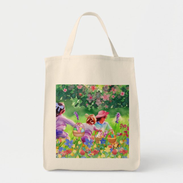 Tote Bag Chasse aux oeufs de Pâques (Devant)