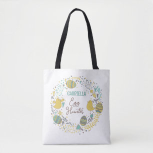Tote Bag Chasse aux oeufs de Pâques colorée amusante