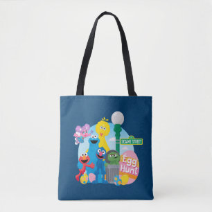 Tote Bag Chasse aux oeufs de Pâques de la rue Sésame