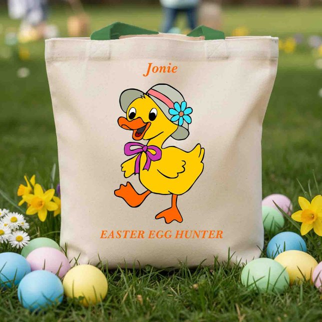 Tote Bag Chasse aux oeufs de Pâques de poussins à la mode (Créateur téléchargé)