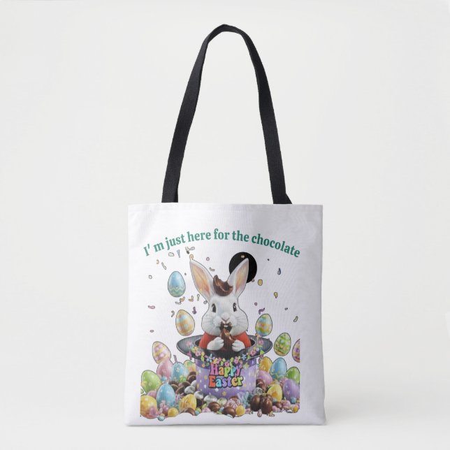 Tote Bag Chasse aux œufs de Pâques mignonne (Devant)
