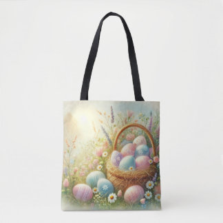 Tote Bag Chasse aux oeufs Pastel de Pâques