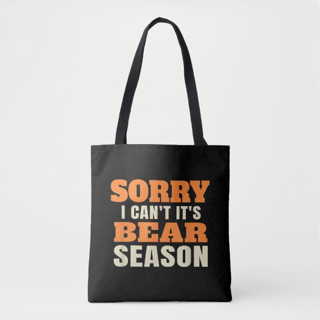 Tote Bag Chasse aux ours amusante (Devant)