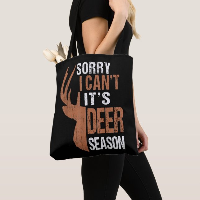 Tote Bag Chasse Désolé Sa Saison De Cerfs Drôle Chasseur Pa (De près)
