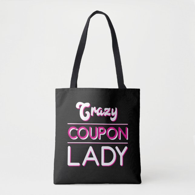Tote Bag Chasseur de rabais pour les boutiques Crazy Coupon (Devant)