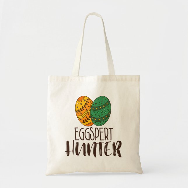 Tote Bag Chasseur Eggspert de Pâques Drôle (Devant)
