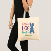 Tote Bag Chasseur officiel d'oeufs Enfants lapins de Pâques (Devant (produit))