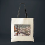Tote Bag Chasseurs dans la neige, Pieter Bruegel l'Ancien<br><div class="desc">Pieter Bruegel l'Ancien (1525-1530 - 9 septembre 1569) fut l'artiste le plus important de la peinture de la Renaissance néerlandaise et flamande, peintre et graveur de Brabant, connu pour ses paysages et ses scènes paysannes (ce qu'on appelle la peinture de genre); il fut un pionnier dans la réalisation des deux...</div>