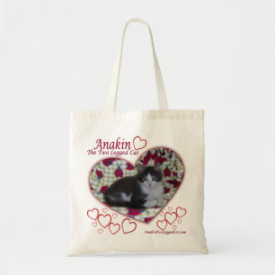 Tote Bag Chat à deux jambes d'Anakin, coeurs de