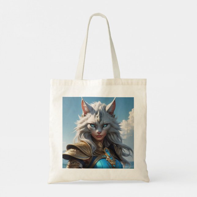 Tote Bag Chat à oeil bleu (Dos)