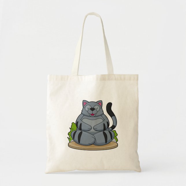 Tote Bag Chat à Yoga Fitness (Devant)