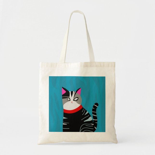 Tote Bag Chat Abstrait (Devant)