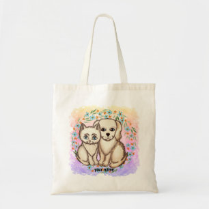 Tote Bag Chat aime le chien