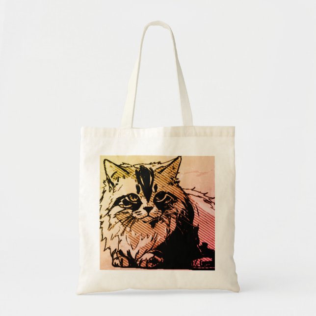 Tote Bag Chat, animal, animal (Devant)