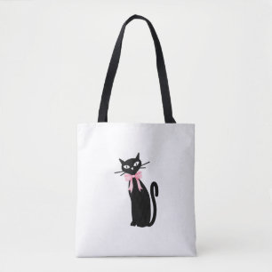 Tote Bag Chat Atomique avec chatte rose Chatte Fille Nettoy