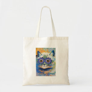 Tote Bag Chat aux fleurs de Louis Wain