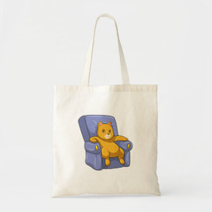 Tote Bag Chat avec canapé