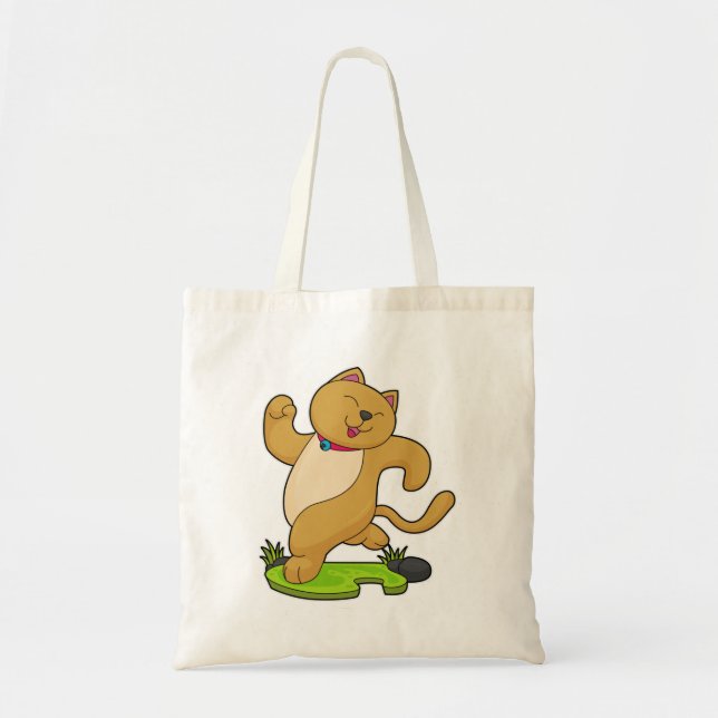 Tote Bag Chat avec Choker à l'exécution (Devant)