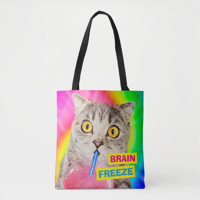Tote Bag Chat Boire à la rousse (Devant)