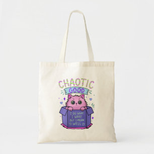 Tote Bag Chat Bon Chaos Je Fais Ce Que Je Veux